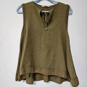 Zara Olive Green Sleeveless Top